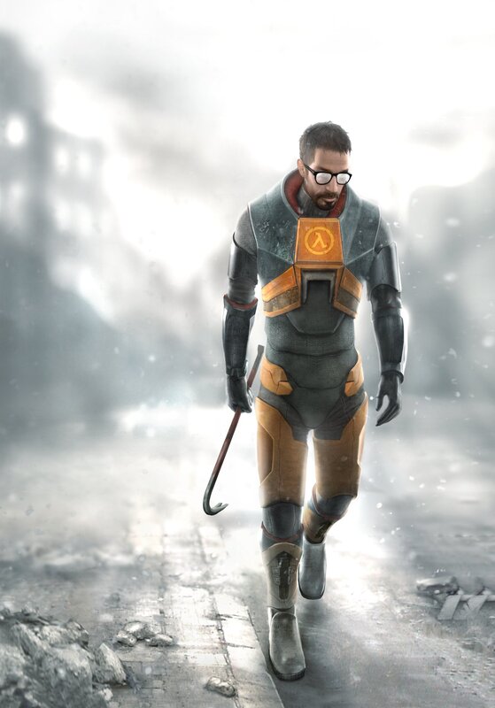 Man in Hazmat Suit — Gray, Dramatic, Digital Art
