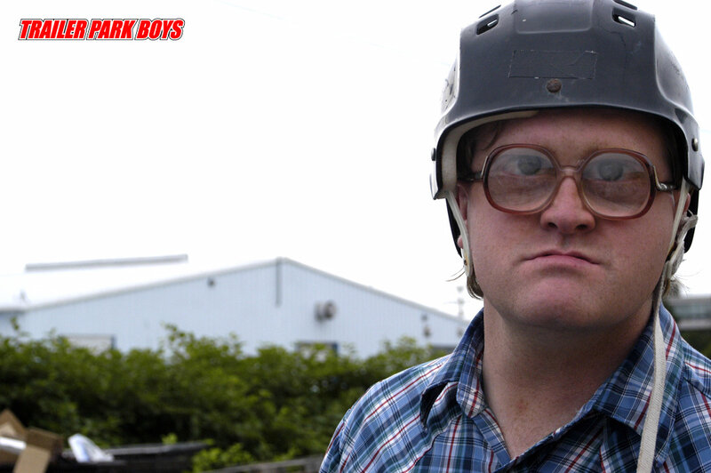 Man in helmet and glasses