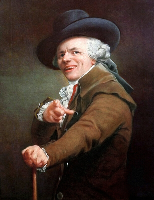 Man in Historical Clothing — Brown, Dramatic, Painting