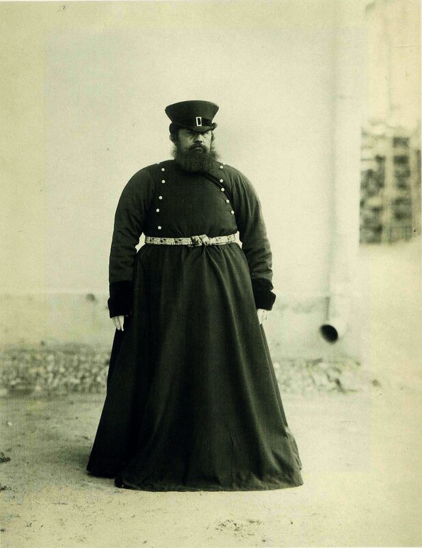Man in historical military uniform