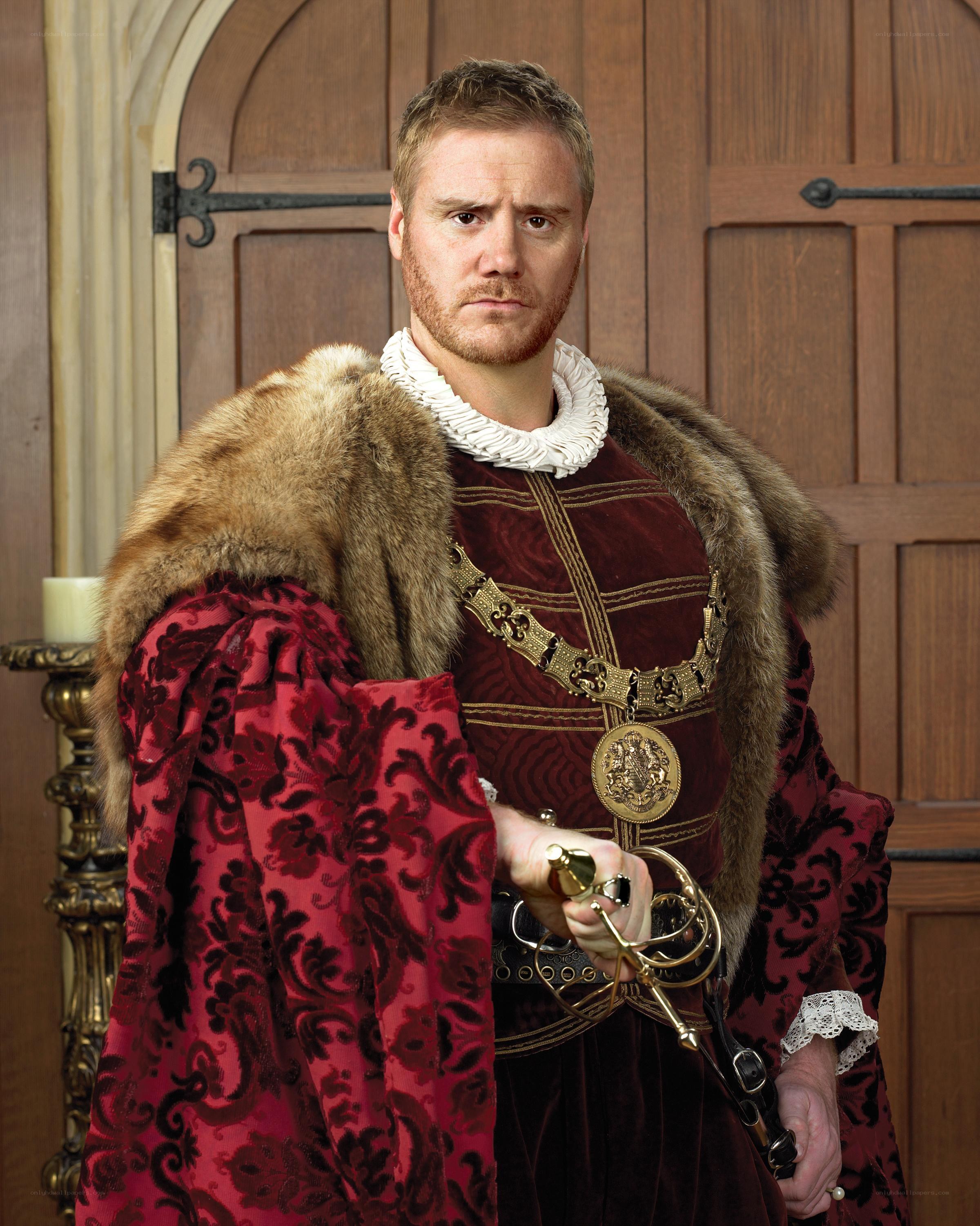 Man in historical red robe