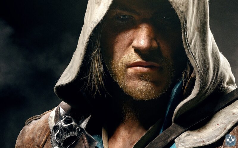Man in Hooded Cloak — Brown, Dramatic, 3d Render, Skull Emblem