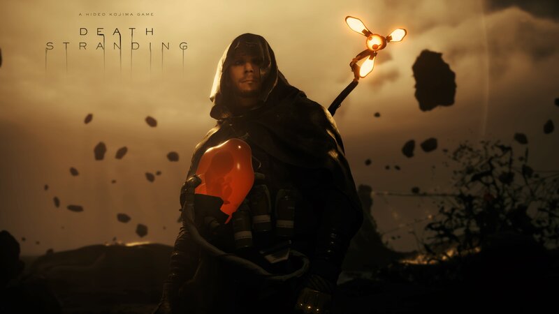 Man in Hooded Cloak — Brown, Dramatic, Sunset, 3d Render, Glowing Device