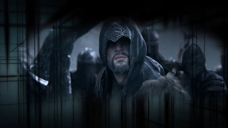 Man in Hooded Cloak — Gray, Dark, Dramatic