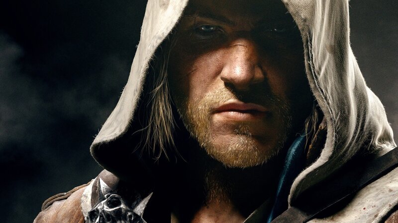 Man in Hooded Cloak — Gray, Dramatic, 3d Render, Hood, Beard
