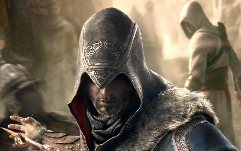 Man in Hooded Cloak — Gray, Dramatic, 3d Render, Hooded Cloak, Fur Collar