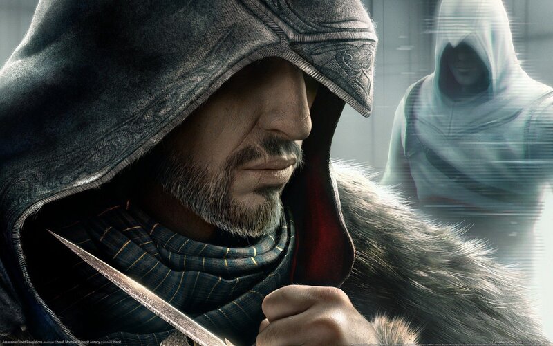 Man in Hooded Cloak — Gray, Dramatic, 3d Render, Knife