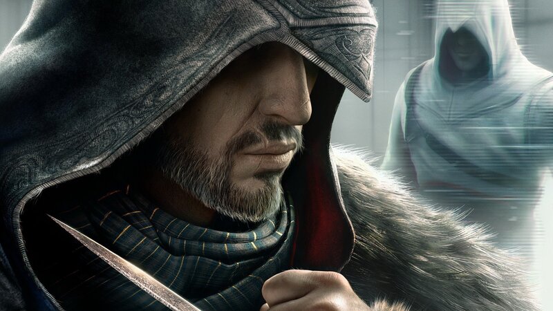Man in Hooded Cloak — Gray, Dramatic, Digital Art, Knife, Hooded Figure