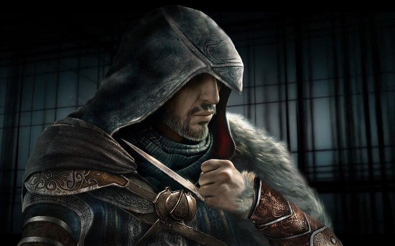 Man in Hooded Cloak — Gray, Dramatic, Night
