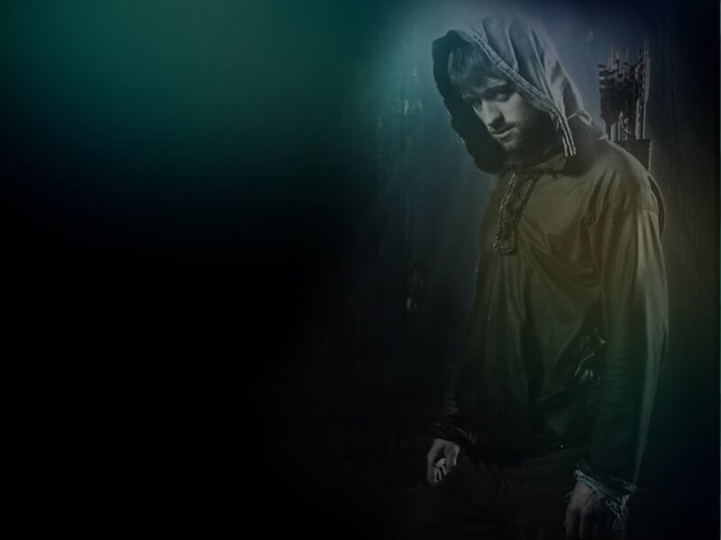 Man in Hooded Cloak — Green