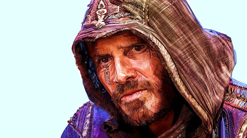 Man in Hooded Cloak — Purple