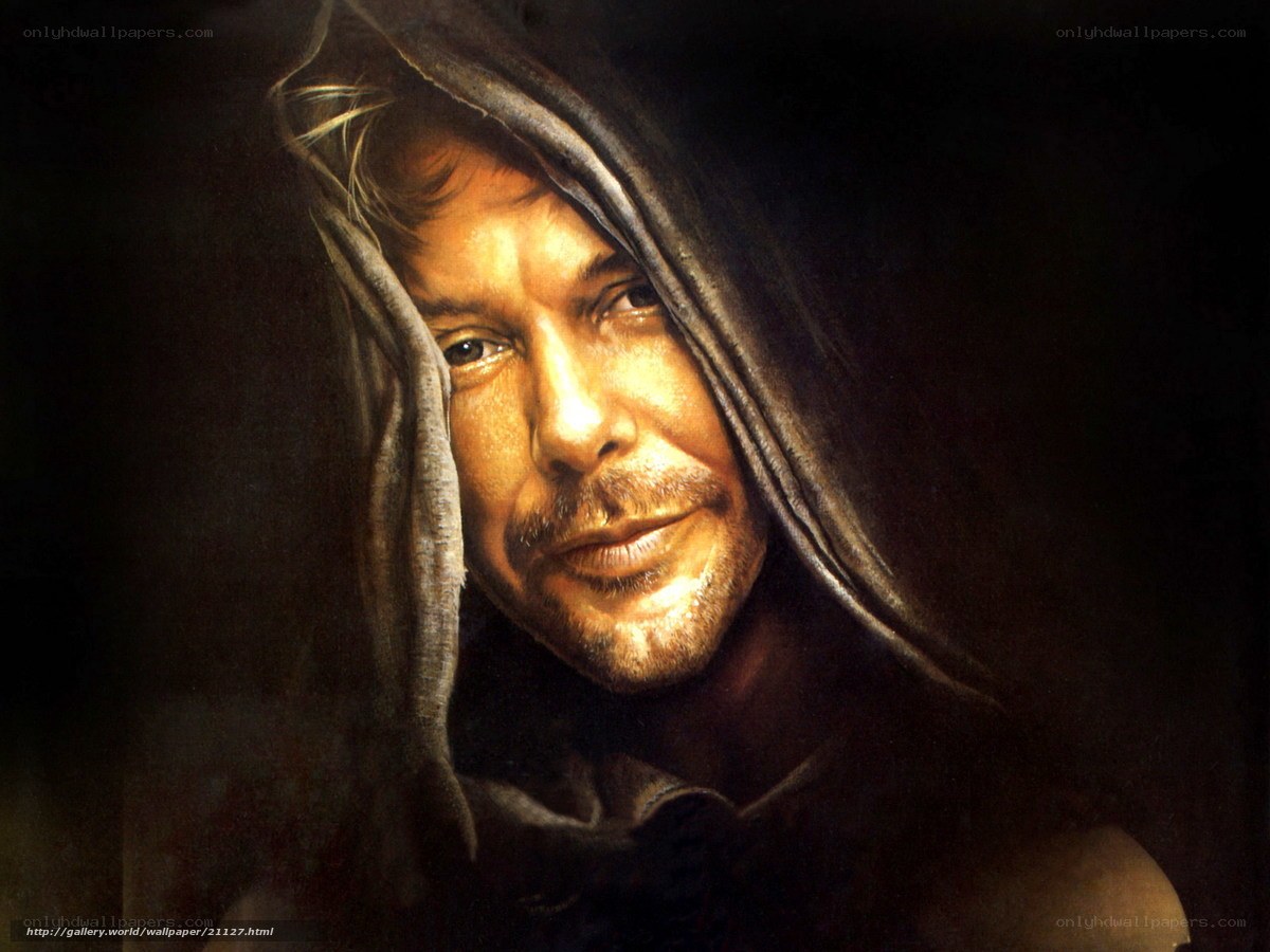 man in hooded cloak