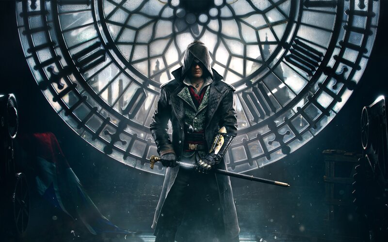Man in Hooded Coat — Black