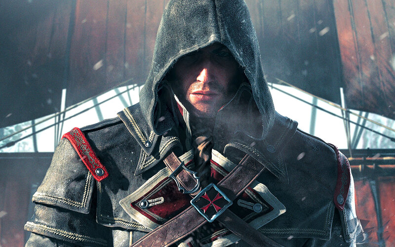 Man in Hooded Coat — Gray, Dramatic, Winter, 3d Render