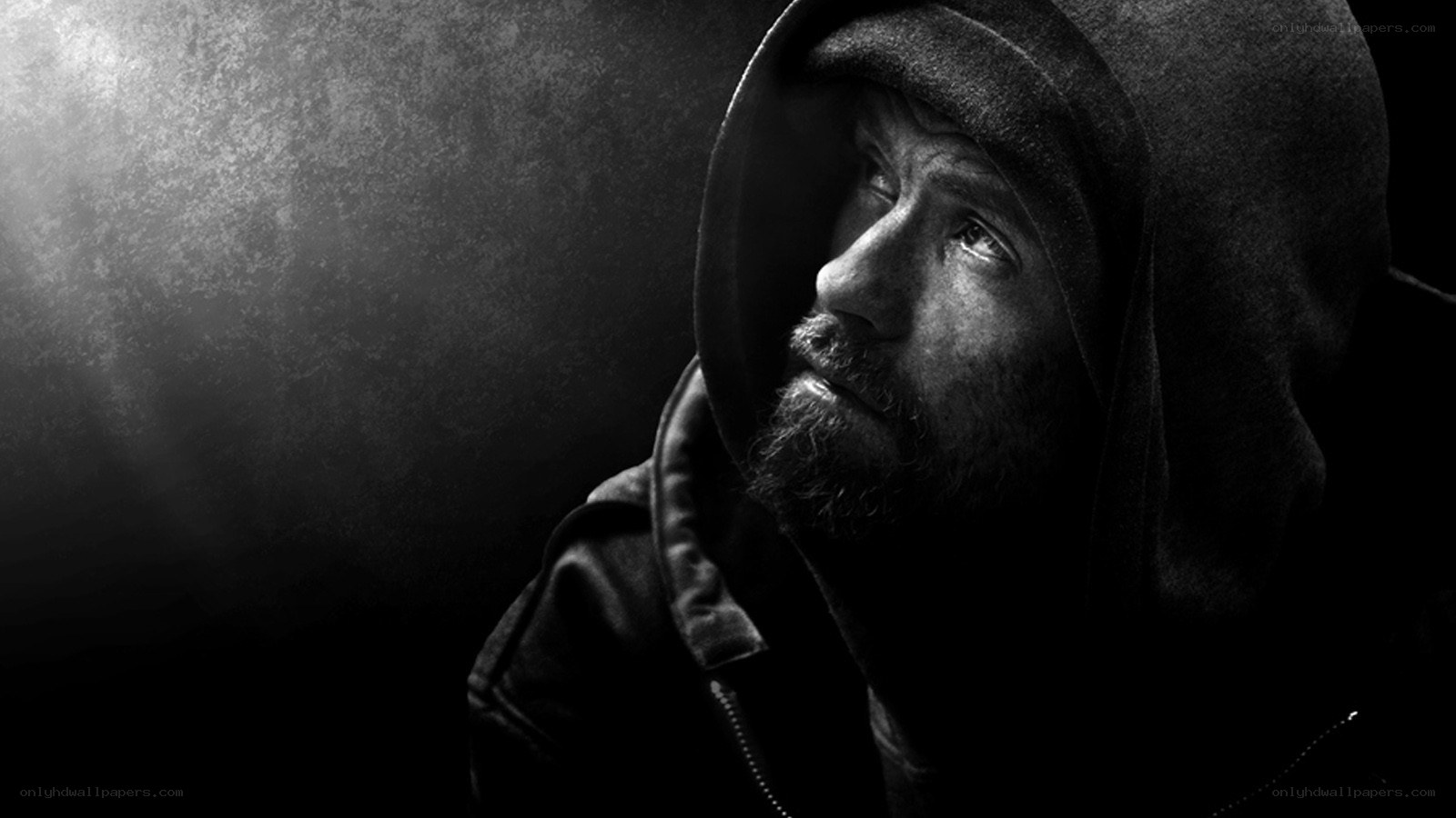 man in hooded jacket