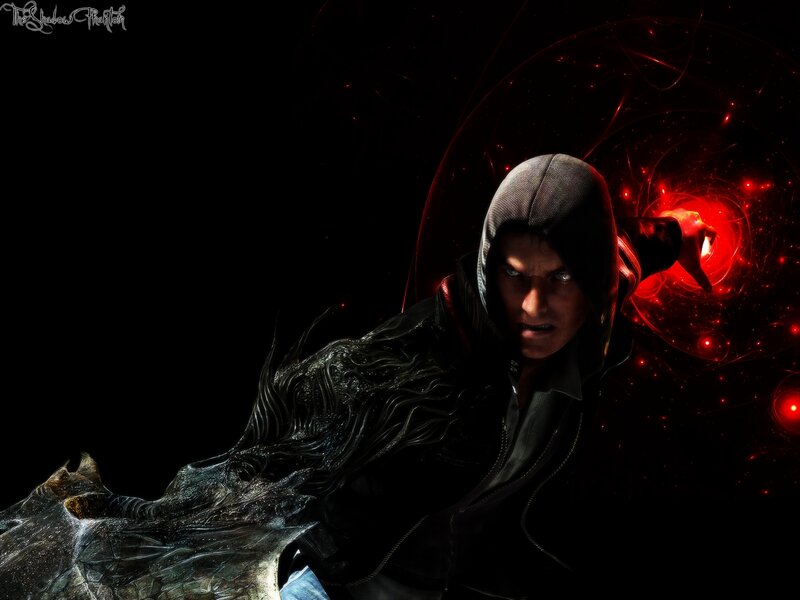 Man in Hooded Jacket — Black, Dramatic