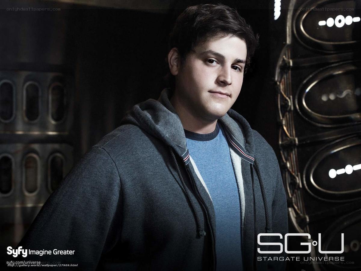 man in hoodie on stargate set
