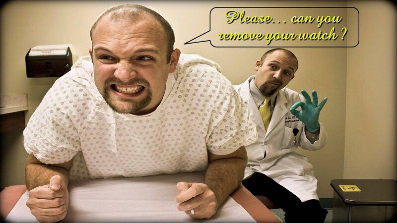 Man in Hospital Gown — White