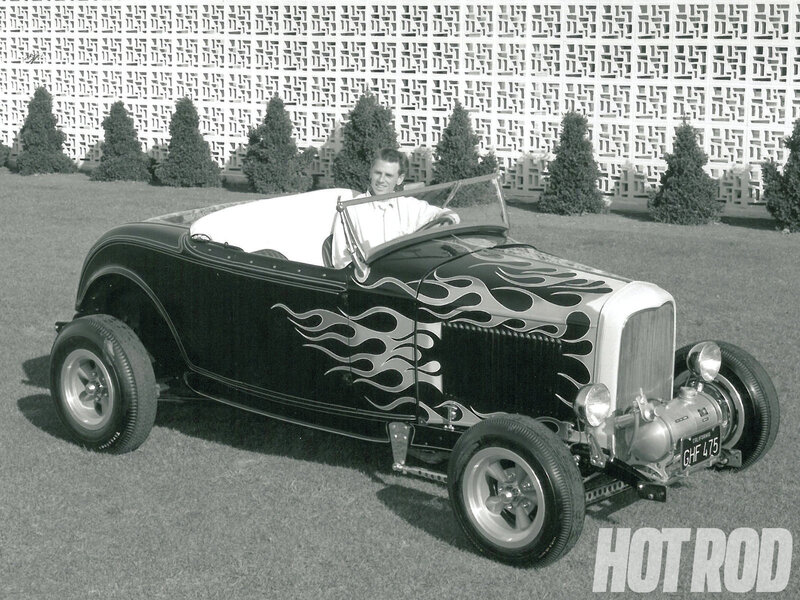 Man in Hot Rod Car