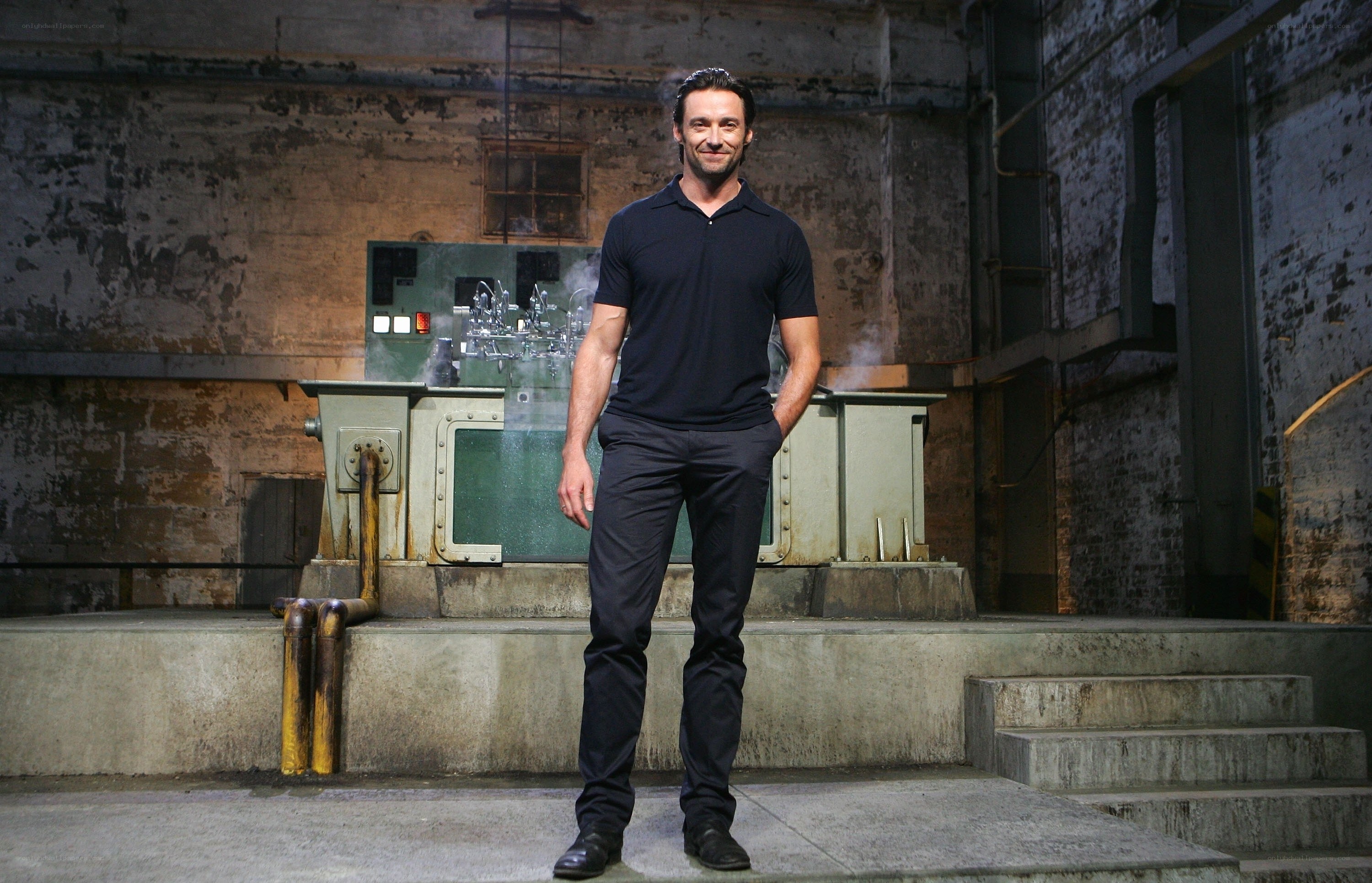 Man in industrial setting