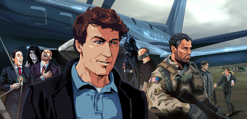 Man in Jacket and Blue Shirt