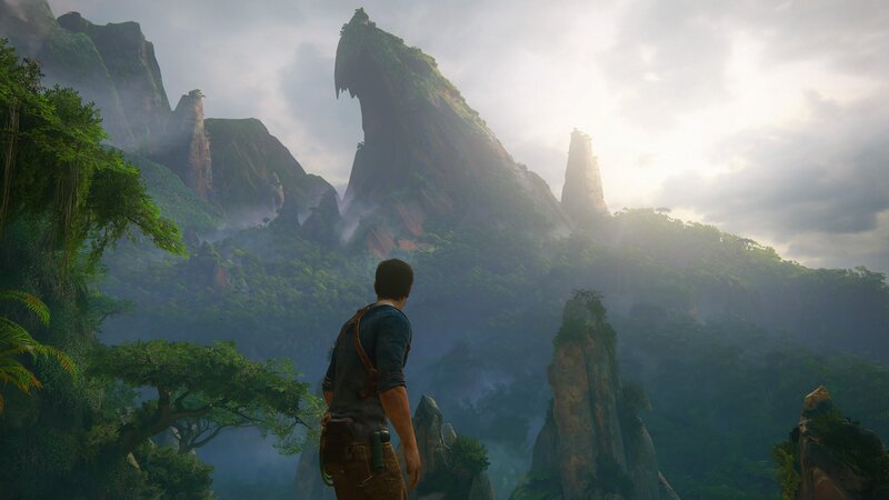 Man in Jungle Landscape