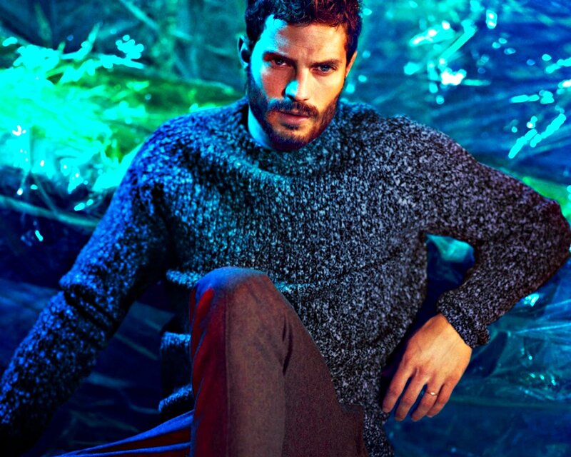Man in Knitted Sweater — Blue