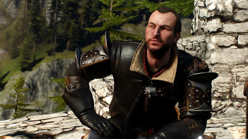 Man in Leather Armor — Brown, Serious