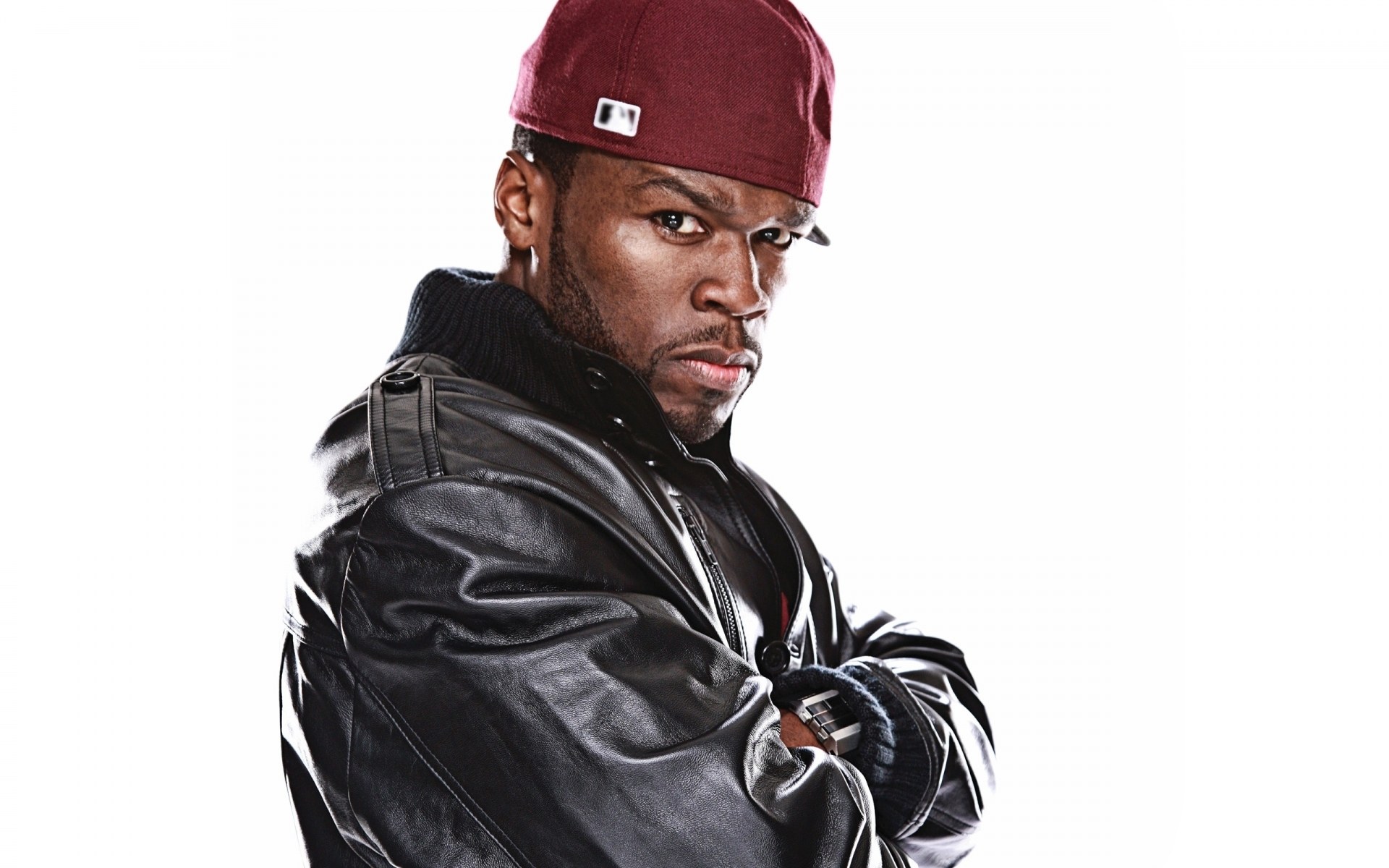 man in leather jacket