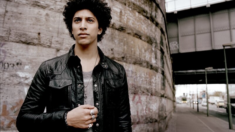 man in leather jacket