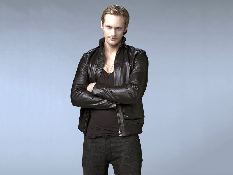 man in leather jacket