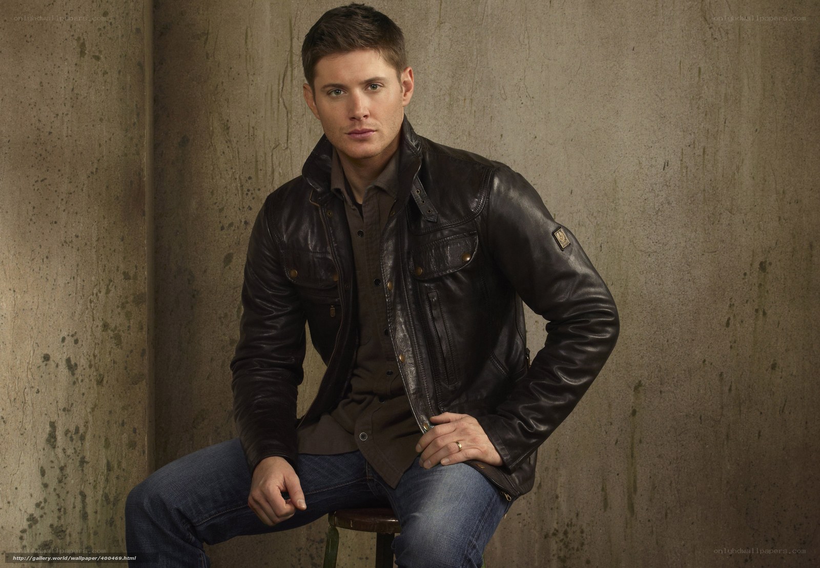 man in leather jacket