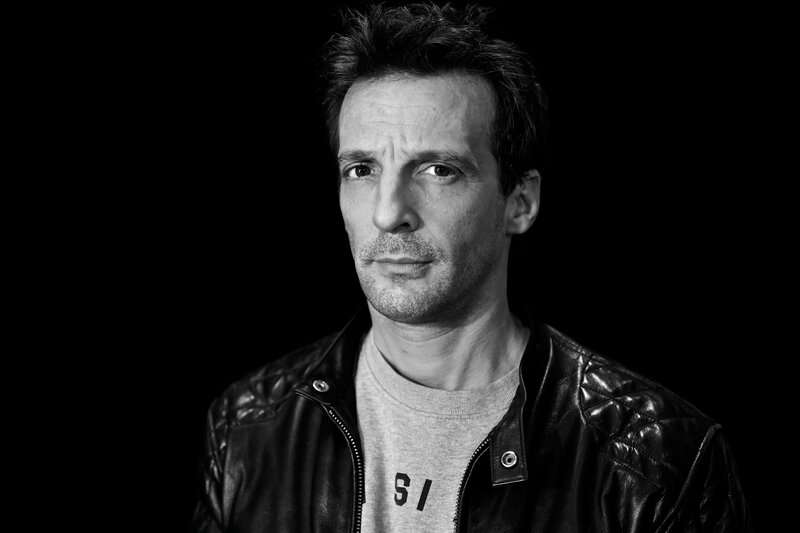 man in leather jacket