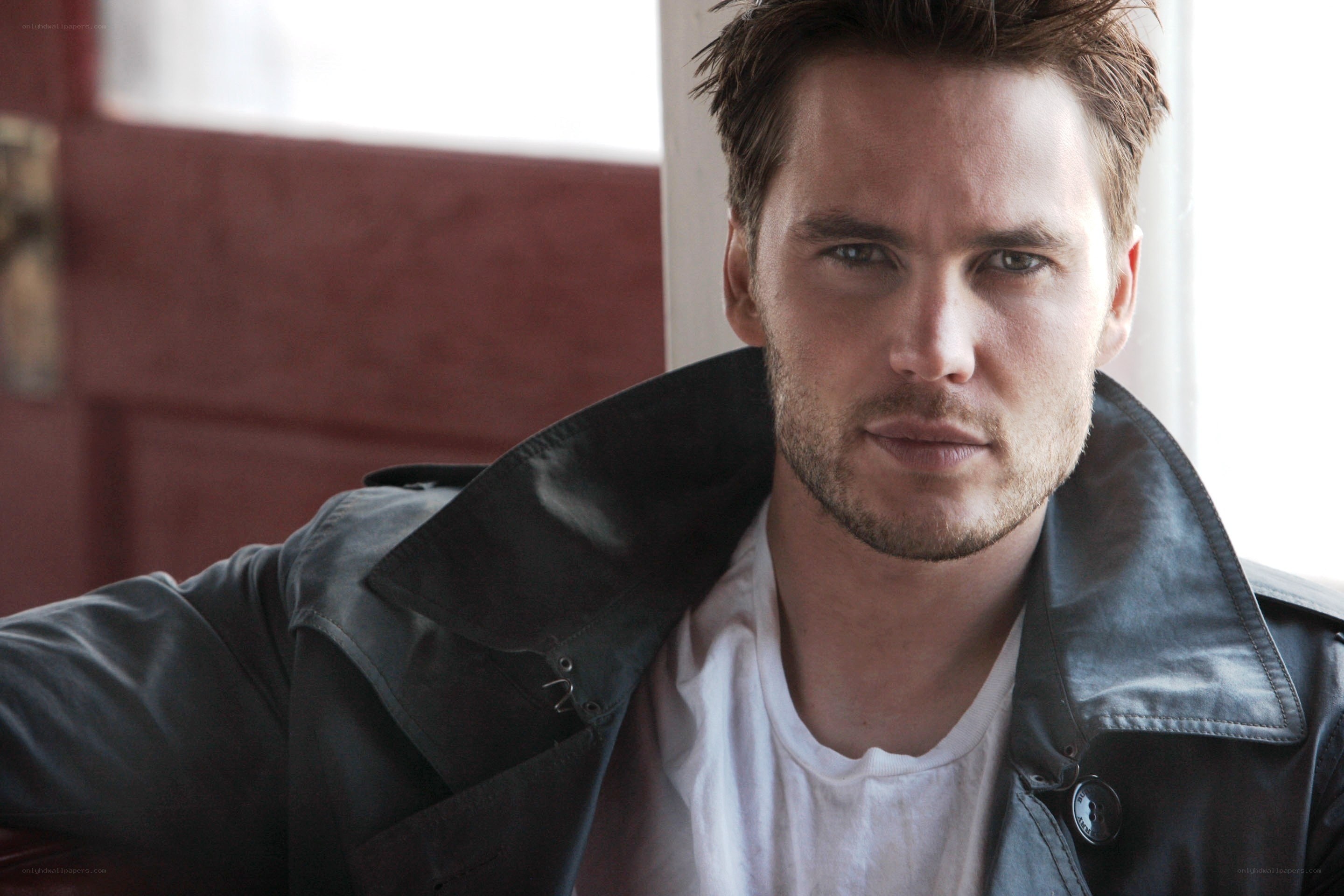 man in leather jacket