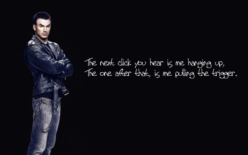 man in leather jacket