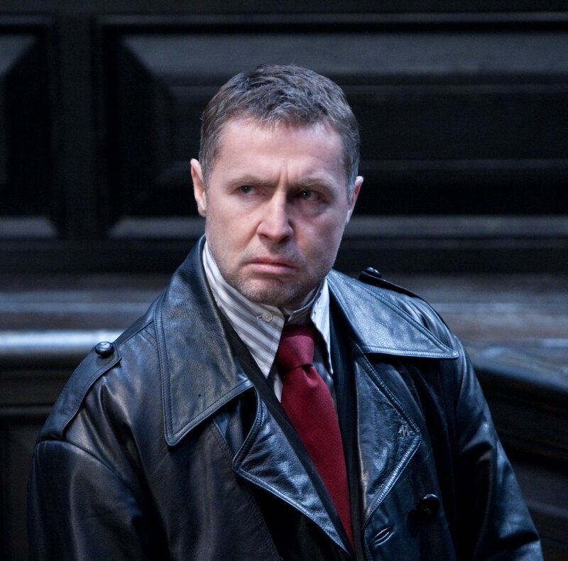 man in leather jacket