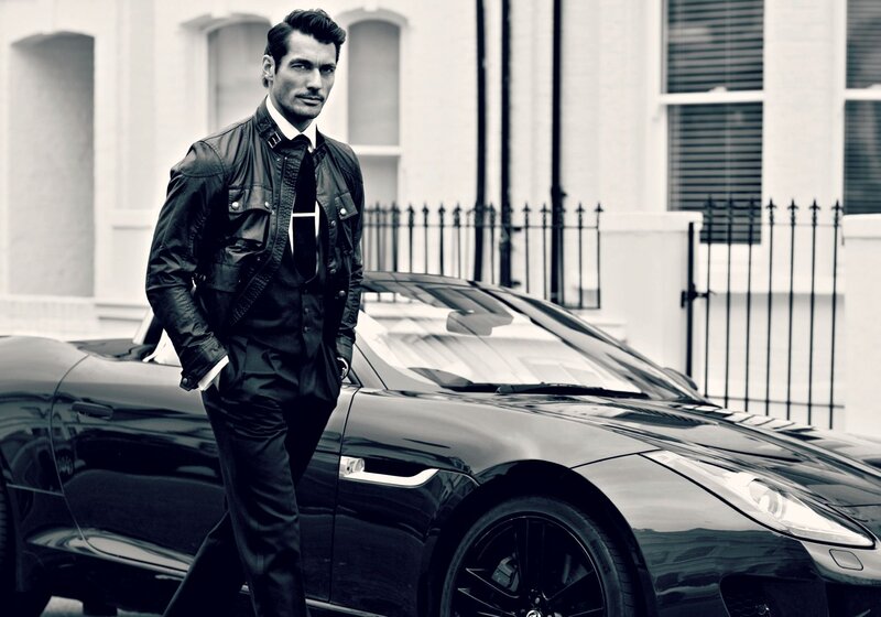 Man in Leather Jacket — Black, Confident, Photograph, Car, Building