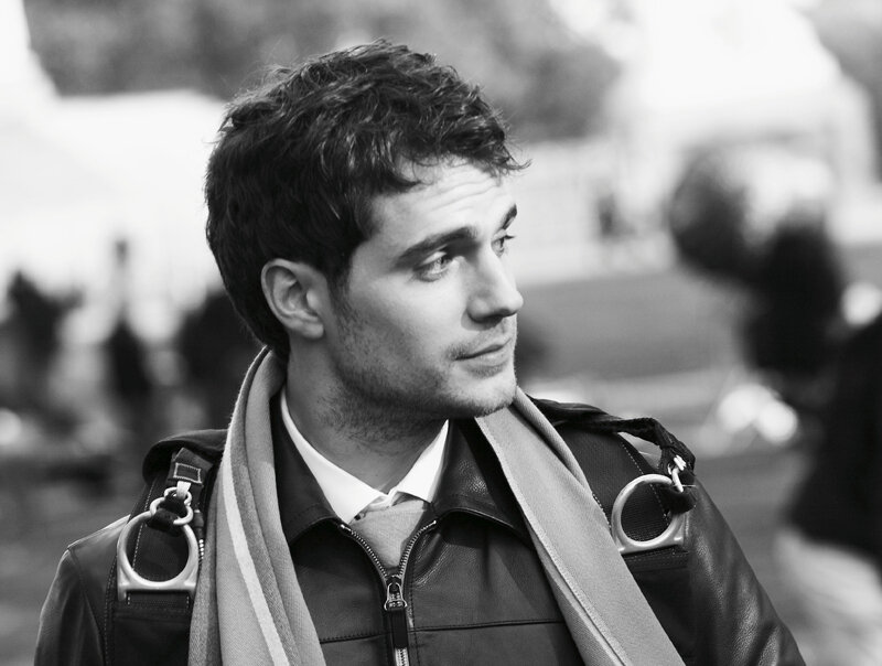 Man in Leather Jacket — Black, Contemplative