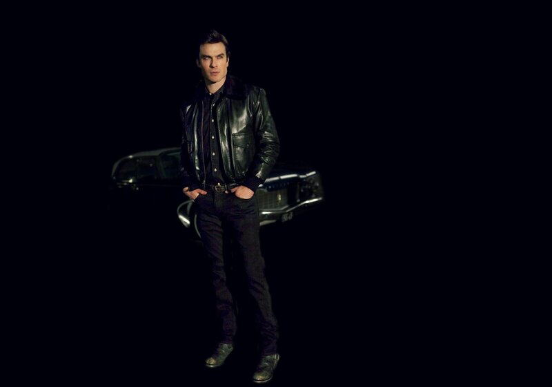 Man in Leather Jacket — Black, Dramatic, Night, Photograph, Car, Jeans