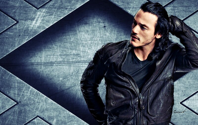 Man in Leather Jacket — Black, Dramatic, Photograph, Leather Jacket, Long Hair