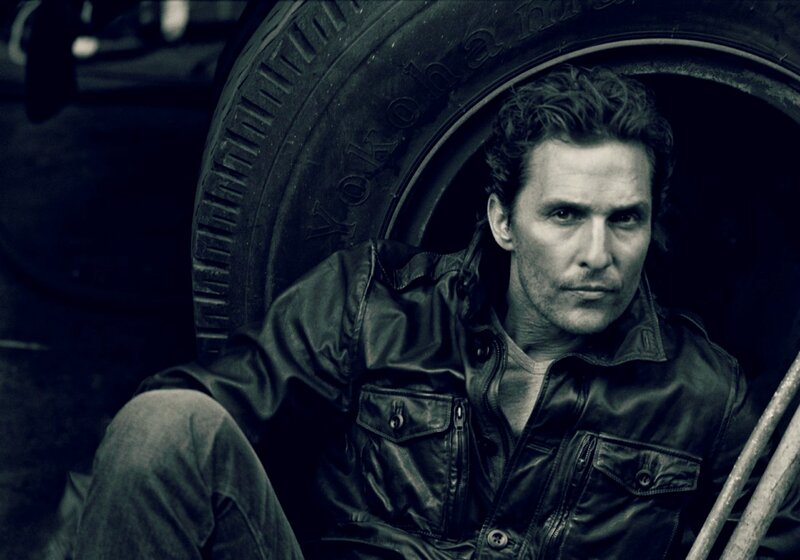 Man in Leather Jacket — Black, Dramatic, Photograph, Tire
