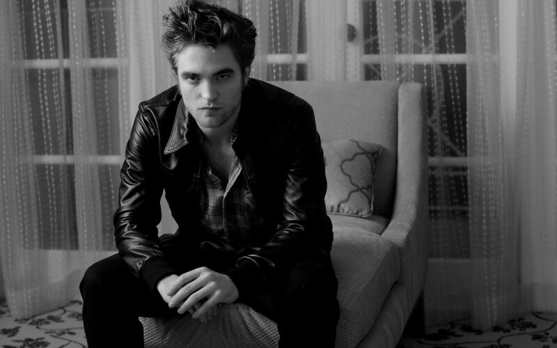 Man in Leather Jacket — Black, Serious, Photograph, Armchair, Pillow