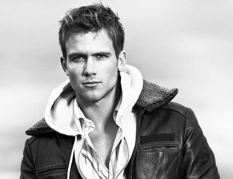 Man in Leather Jacket — Black, Serious