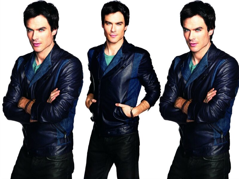 Man in Leather Jacket — Blue, Confident