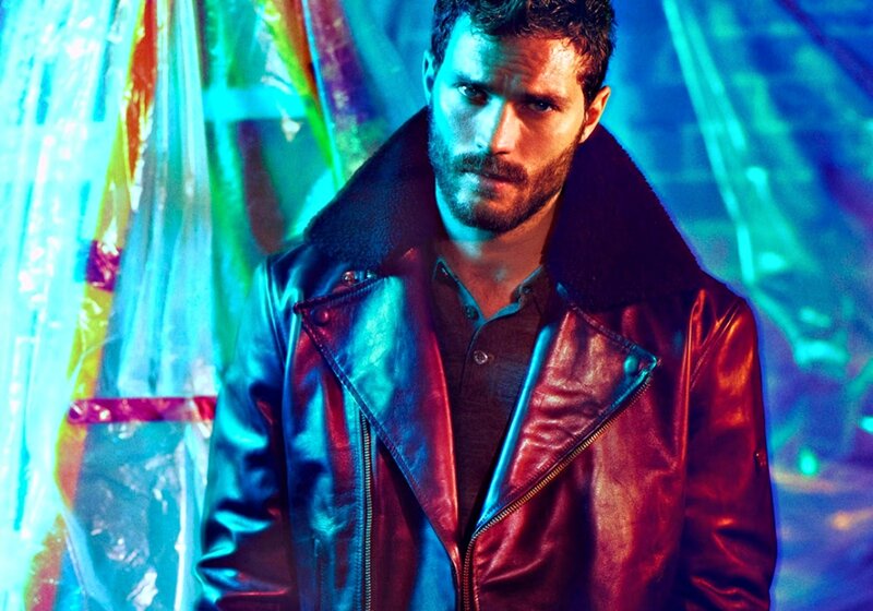 Man in Leather Jacket — Blue, Dramatic, Night, Photograph, Leather Jacket