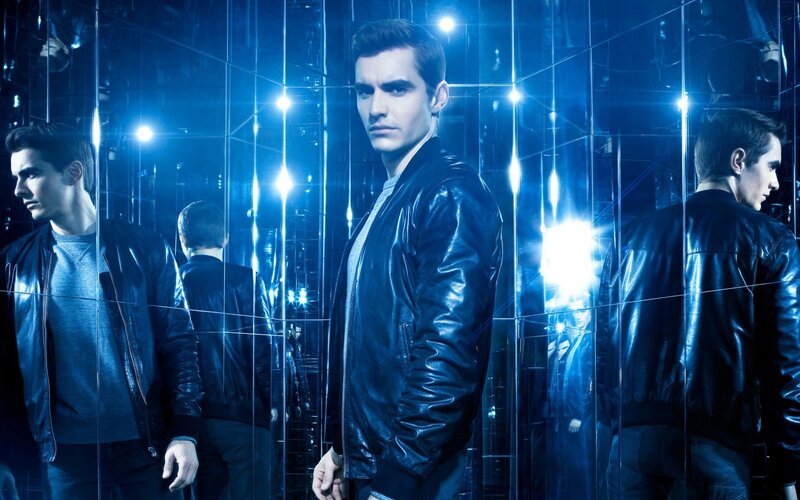 Man in Leather Jacket — Blue, Dramatic, Photograph, Leather Jacket