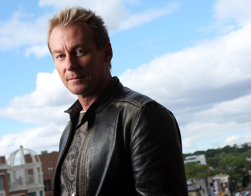 Man in Leather Jacket — Blue, Neutral