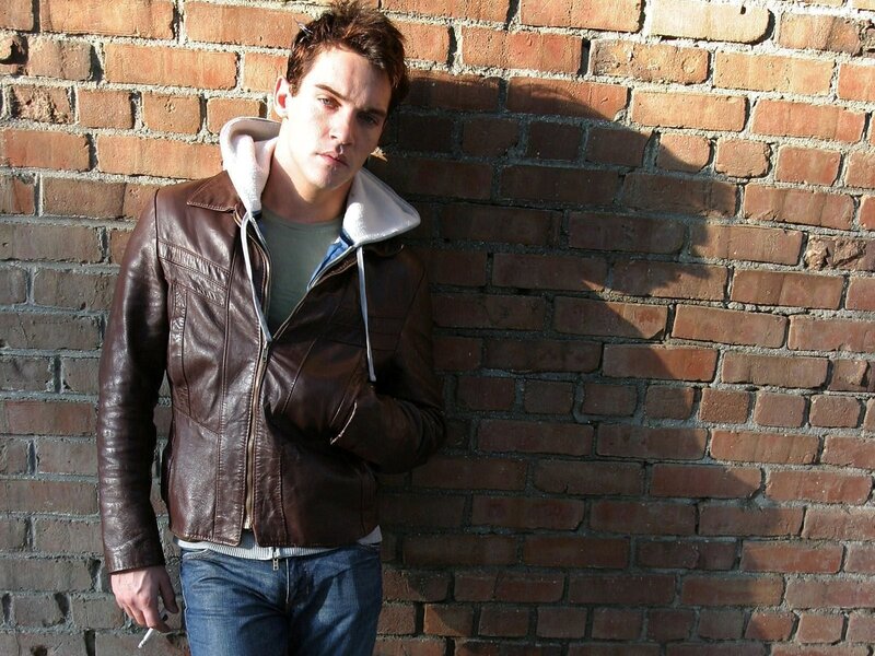 Man in Leather Jacket — Brown, Serious, Afternoon