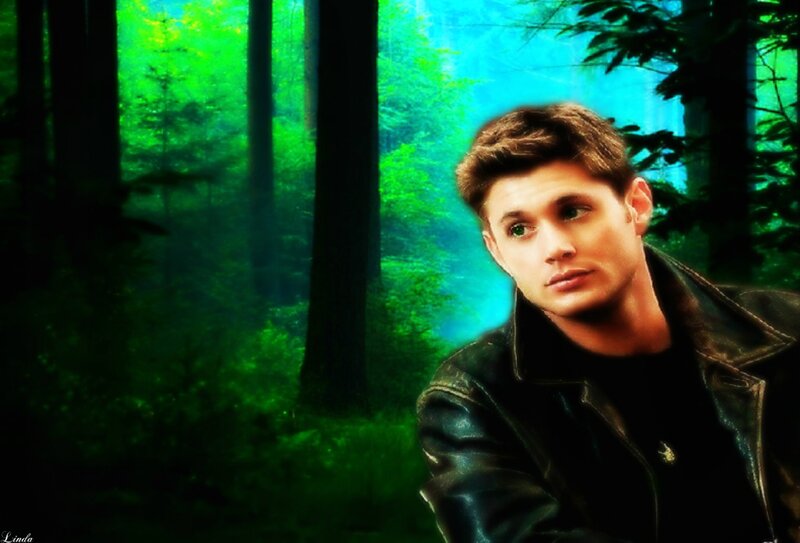 Man in Leather Jacket — Green, Dramatic, Digital Art