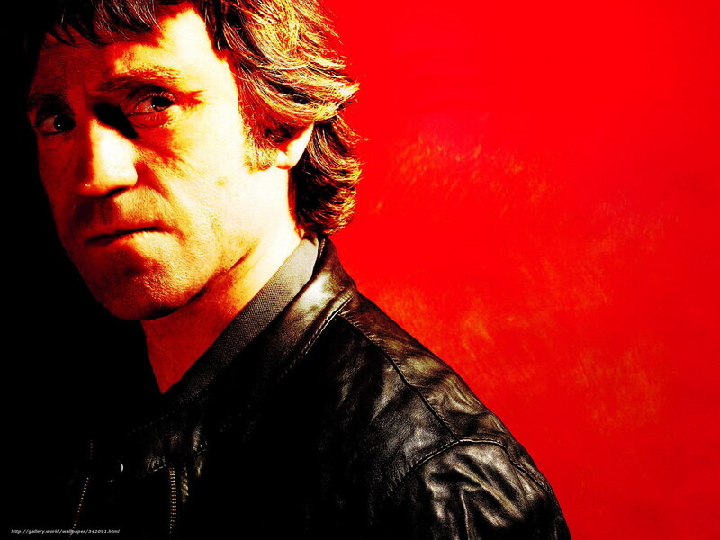 Man in Leather Jacket — Red, Dramatic